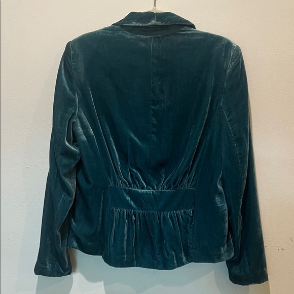 Daisy Fuentes Teal Velvet Women's Blazer Size 12 - Picture 6 of 6